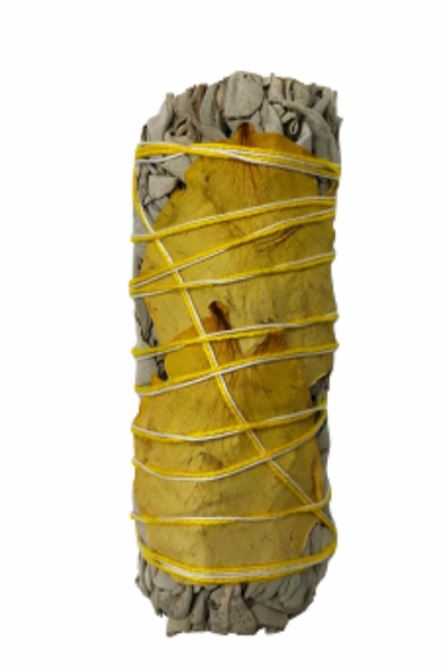 Rose Sage- Smudge Stick 4"