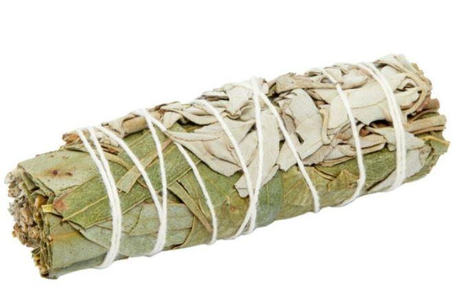 Eucalyptus White Sage- Smudge Stick 4"