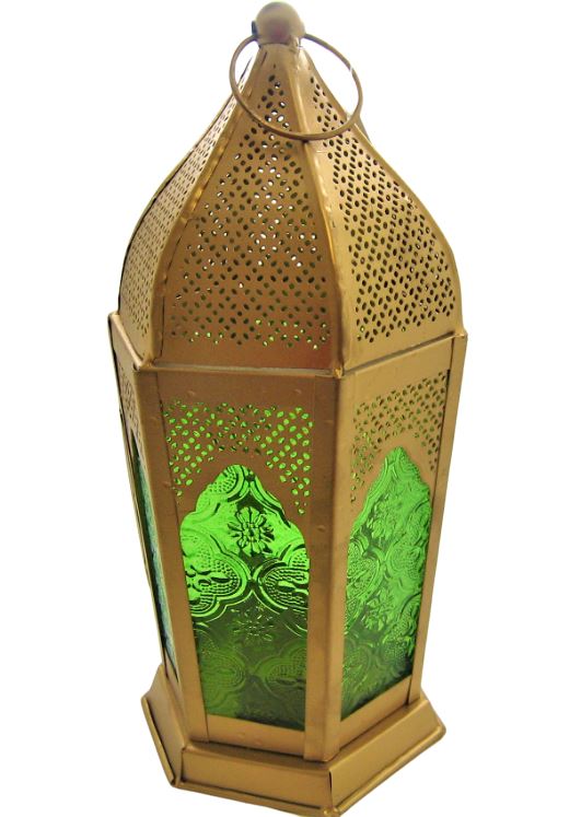 Moroccan Hanging Gold Lamps/Lantern with Specailty Designer Glass