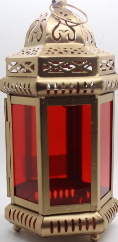 Moroccan Hanging Gold Lamps/Lantern with Specailty Designer Glass